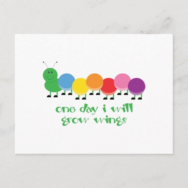 Cartão Postal Sonho de lagarta (Frente)