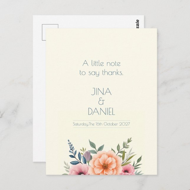 Cartão Postal Sonho de Pêssego e Pétala (Frente/Verso)