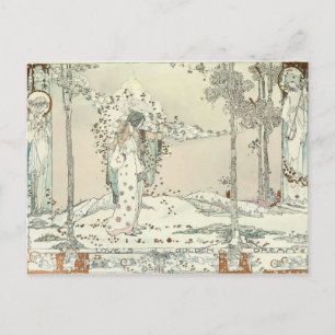 Cartão Postal "Sonho Dourado do Amor" Vintage por Jessie M. King