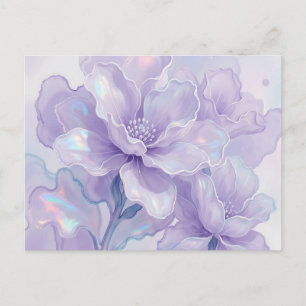 Cartão Postal Sonho Floral Roxo Iridescente
