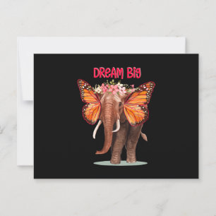 Cartão Postal Sonho Grande Como Um Elefante Inspirador