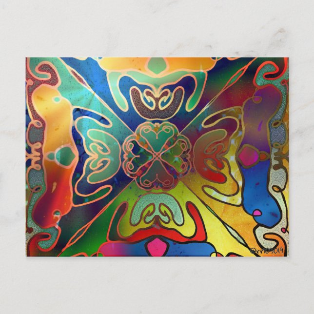 Cartão Postal Sonho Iridescente (Frente)