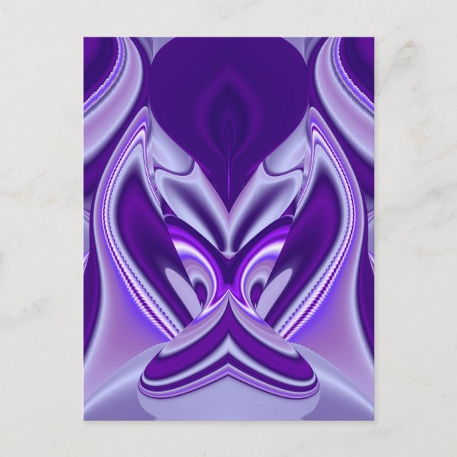 Cartão Postal Sonhos de Arco-Íris de Flor Roxo (Frente)