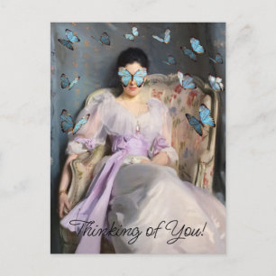 Cartão Postal Sonhos de borboleta que penso em você