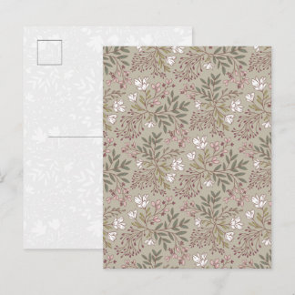 Cartão Postal Sonhos de Prado Floral Arte Botânica de Flores Sil