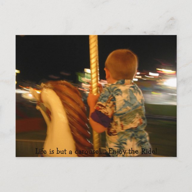 Cartão Postal Sonhos do carrossel (Frente)