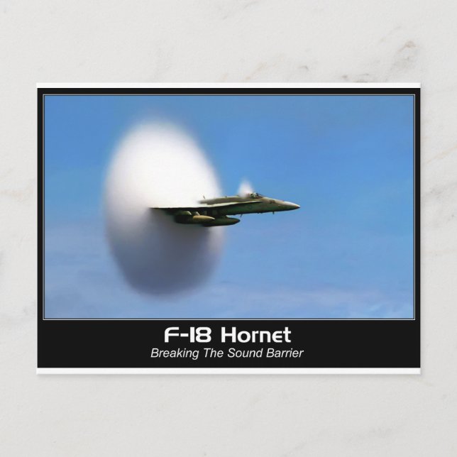 Cartão Postal Sonic Boom F-18 Hornet (Frente)