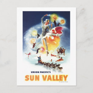 Cartão Postal Sonja Henje Montage of Sun Valley Poster