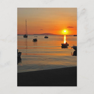 Cartão Postal Sonnenuntergang am Hafen von Novalja n iCoratien