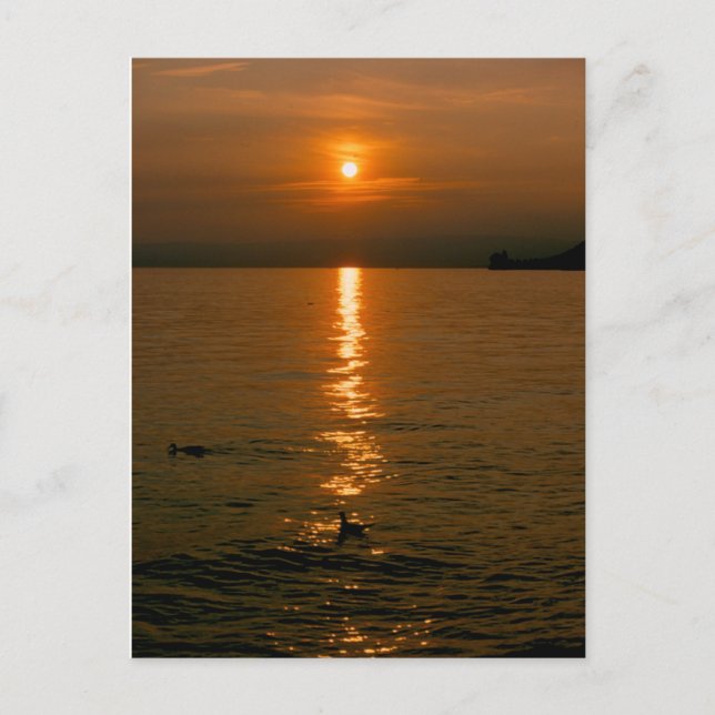 Cartão Postal Sonnenuntergang Montreux Postkarte (Frente)