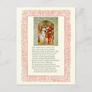 Cartão Postal Sonnet nº 18 por William Shakespeare