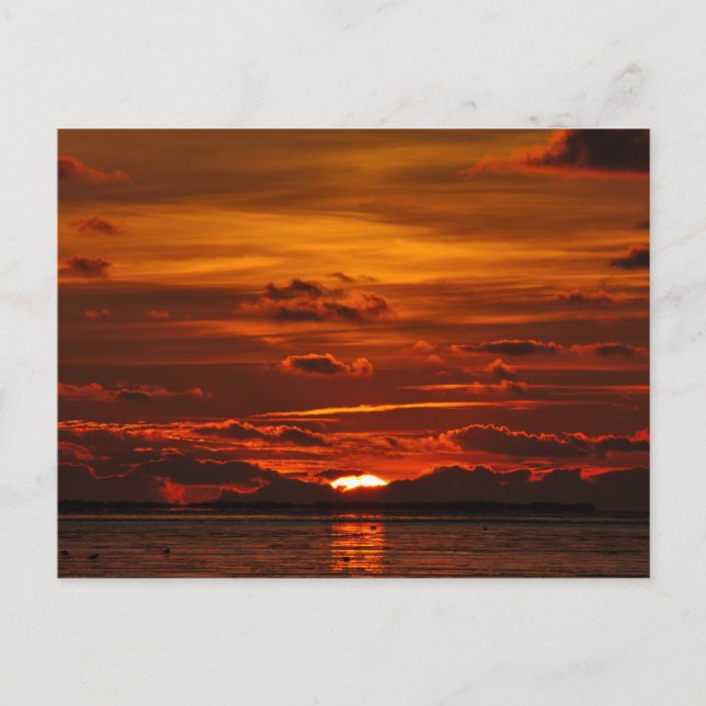 Cartão Postal Sonnige Urlaubsgrüße mit schönem Sonnenuntergang (Frente)