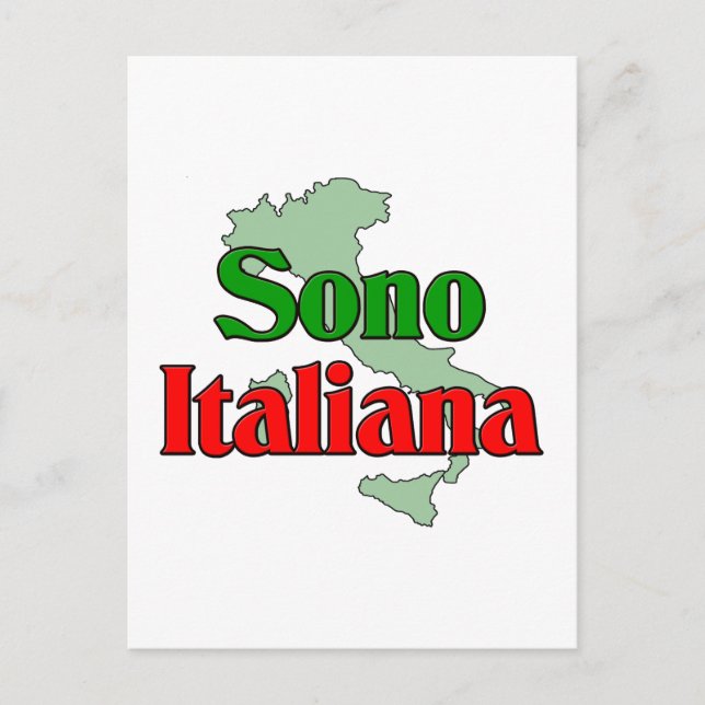 Cartão Postal Sono Italiana (Frente)