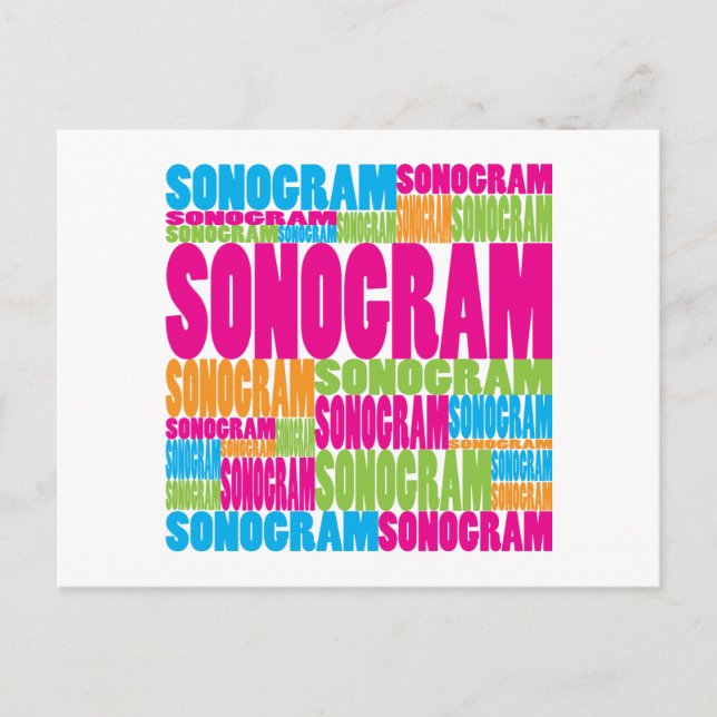 Cartão Postal Sonograma colorido (Frente)