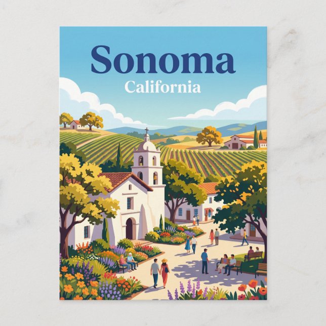 Cartão Postal Sonoma Califórnia (Frente)