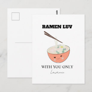 Cartão Postal Sopa de Ramen Cute Longa Distância Prisão