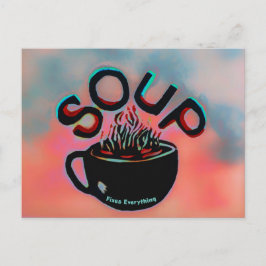 Cartão Postal Sopa para Melhorar Cura Tudo