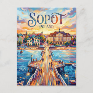 Cartão Postal Sopot Polônia