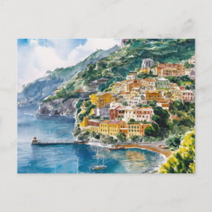Cartão Postal Sorrento Itália Pintor de Água