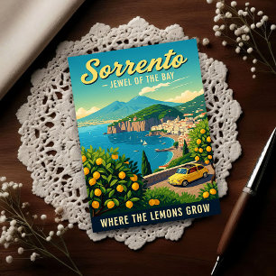 Cartão Postal Sorrento, Itália: Uma Vintage dos anos 1960