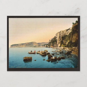 Cartão Postal Sorrento pelo mar, Nápoles, Itália - Foto clássica