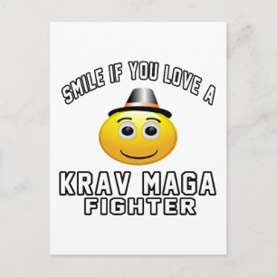 Cartão Postal Sorria se você ama Krav Maga Fighter