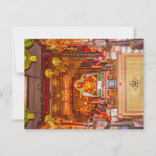 Cartão Postal Sorrindo Buda no Templo Chinês, Bangkok