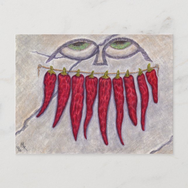 Cartão Postal Sorriso de Pepper Seco (Frente)