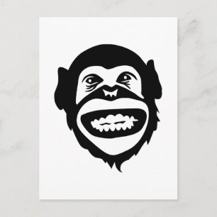 Cartão Postal Sorriso macaco chimpanzé