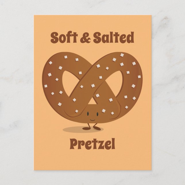 Cartão Postal Sorriso Personagem de desenho animado Pretzel Salg (Frente)