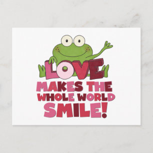 Cartão Postal Sorrisos do amor do sapo