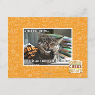 Cartão Postal sorrisos vampiros de gato