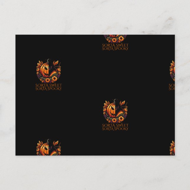Cartão Postal Sorta Doce Sorta Spooky (Frente)