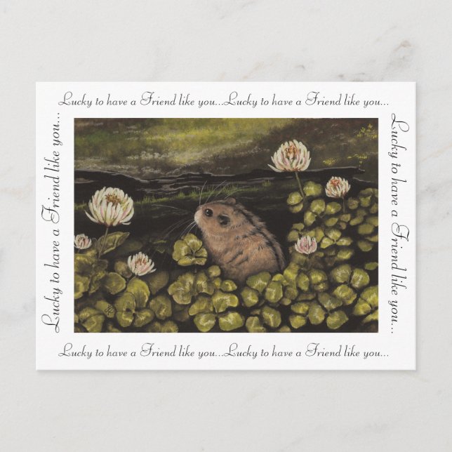 Cartão Postal Sorte tê-lo como meu amigo por BiHrLe (Frente)