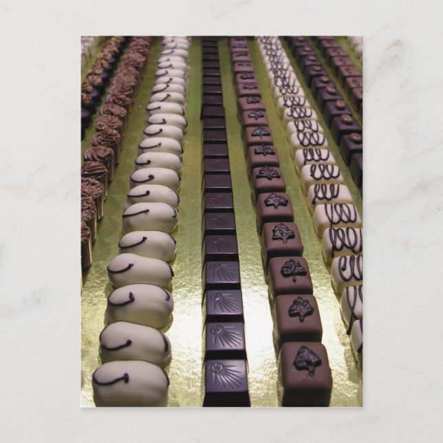Cartão Postal Sortidos de chocolate (Frente)