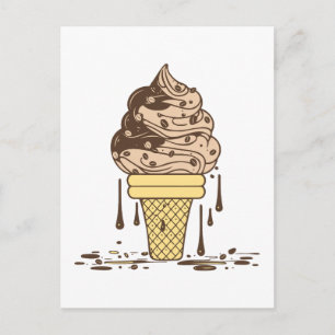 Cartão Postal Sorvete de café