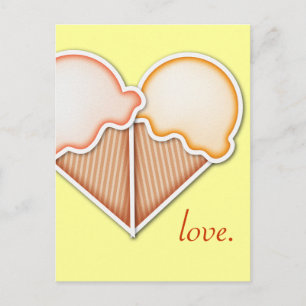 Cartão Postal Sorvete Love