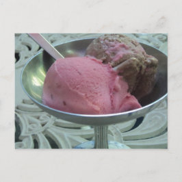 Cartão Postal Sorvete numa tigela