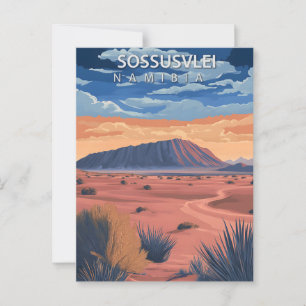 Cartão Postal Sossusvlei Deserto da Namíbia Viagem Vintage