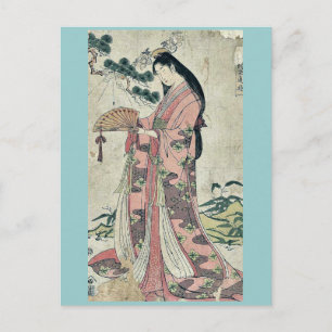 Cartão Postal Sotoori hime de Hosoda, Eishi Ukiyoe