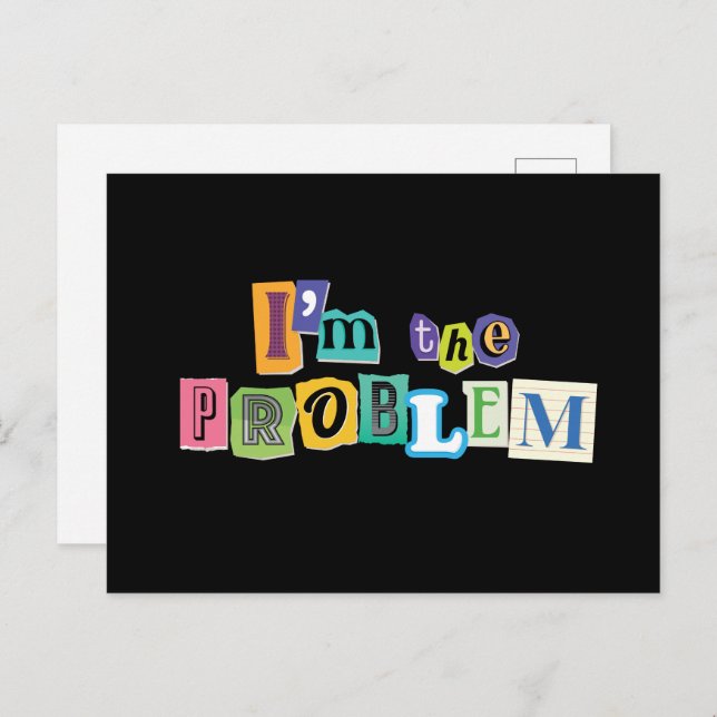 Cartão Postal Sou a Colagem do Problema (Frente/Verso)