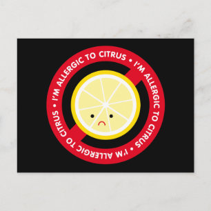 Cartão Postal Sou alérgico a citros!