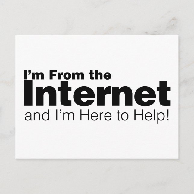 Cartão Postal Sou da Internet (Frente)