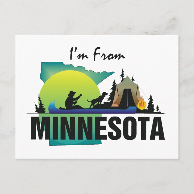 Cartão Postal Sou de Minnesota (Frente)