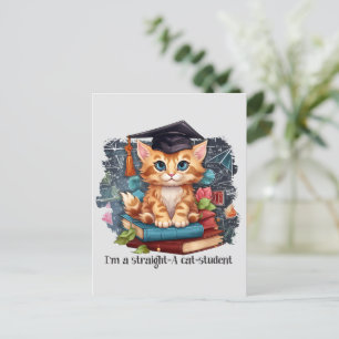 Cartão Postal Sou Hetero, um estudante de Gatos