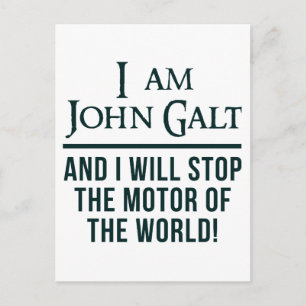 Cartão Postal Sou John Galt