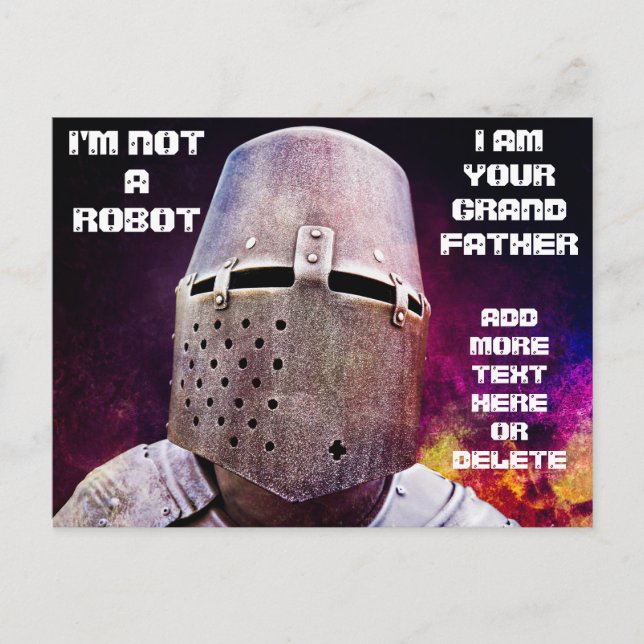 Cartão Postal SOU SEU AVÔ, engraçado, personalizável (Frente)