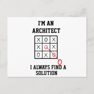 Cartão Postal Sou Um Arquiteto Sempre Encontro Uma Solução  Cart