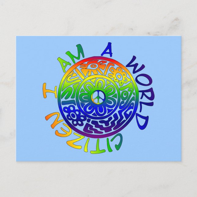 Cartão Postal Sou Um Cidadão Do Mundo (Frente)