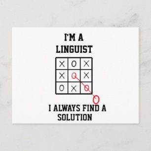 Cartão Postal Sou Um Linguista Sempre Encontro Uma Solução Cartã